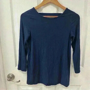 Lilly Pulitzer Navy Blue Three Quarter Sleeve Ladies Lightweight Pullover XS